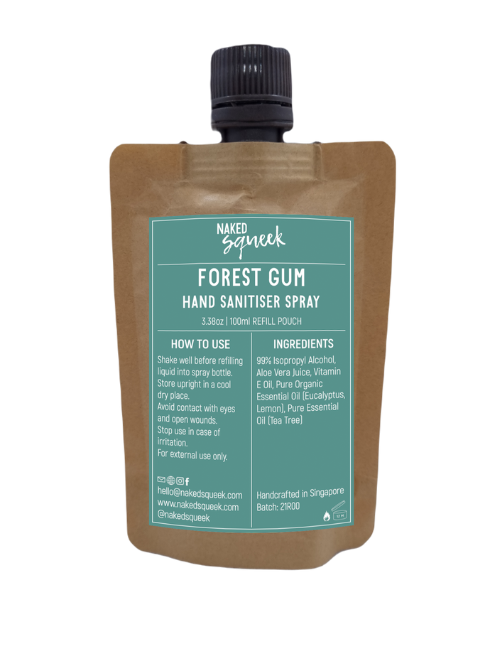 Hand Sanitiser Spray, Forest Gum, Refill Pouch